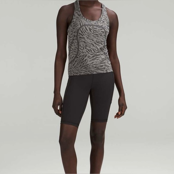 lululemon athletica Tops - NEW NWOT, LULU Swiftly Tech Racerback Tank 2.0 Waist Length, SIZE 4, Black/Gray